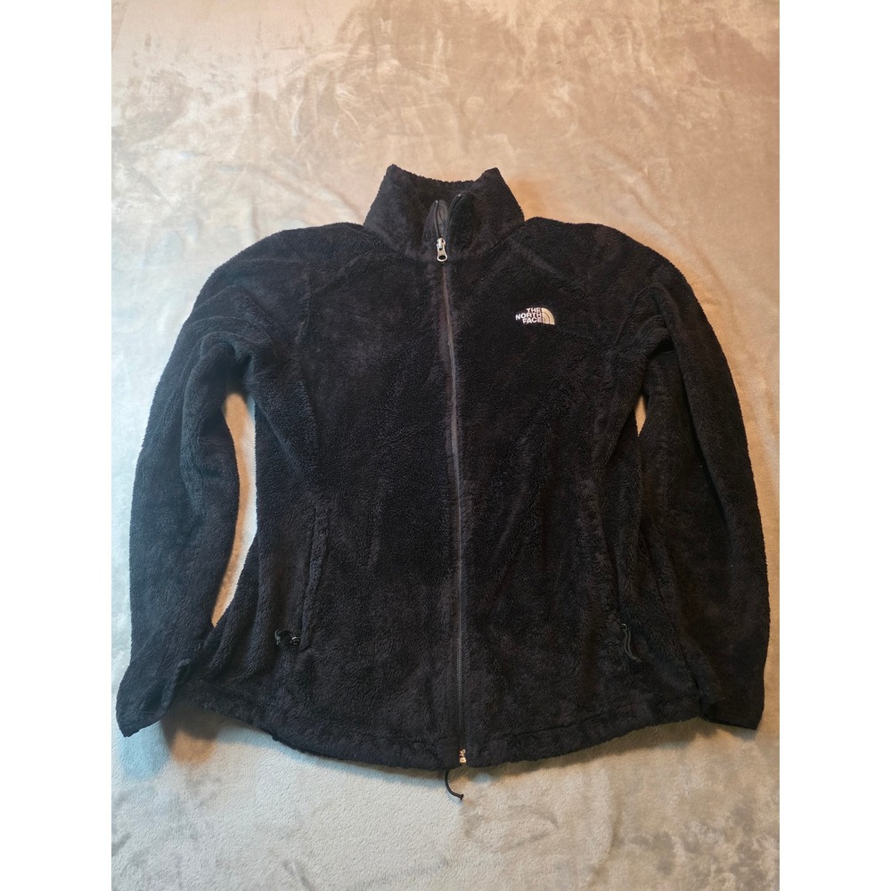 The North Face Osito Fleece Jacket Womens Size M Black Full Zip Mock Neck Soft